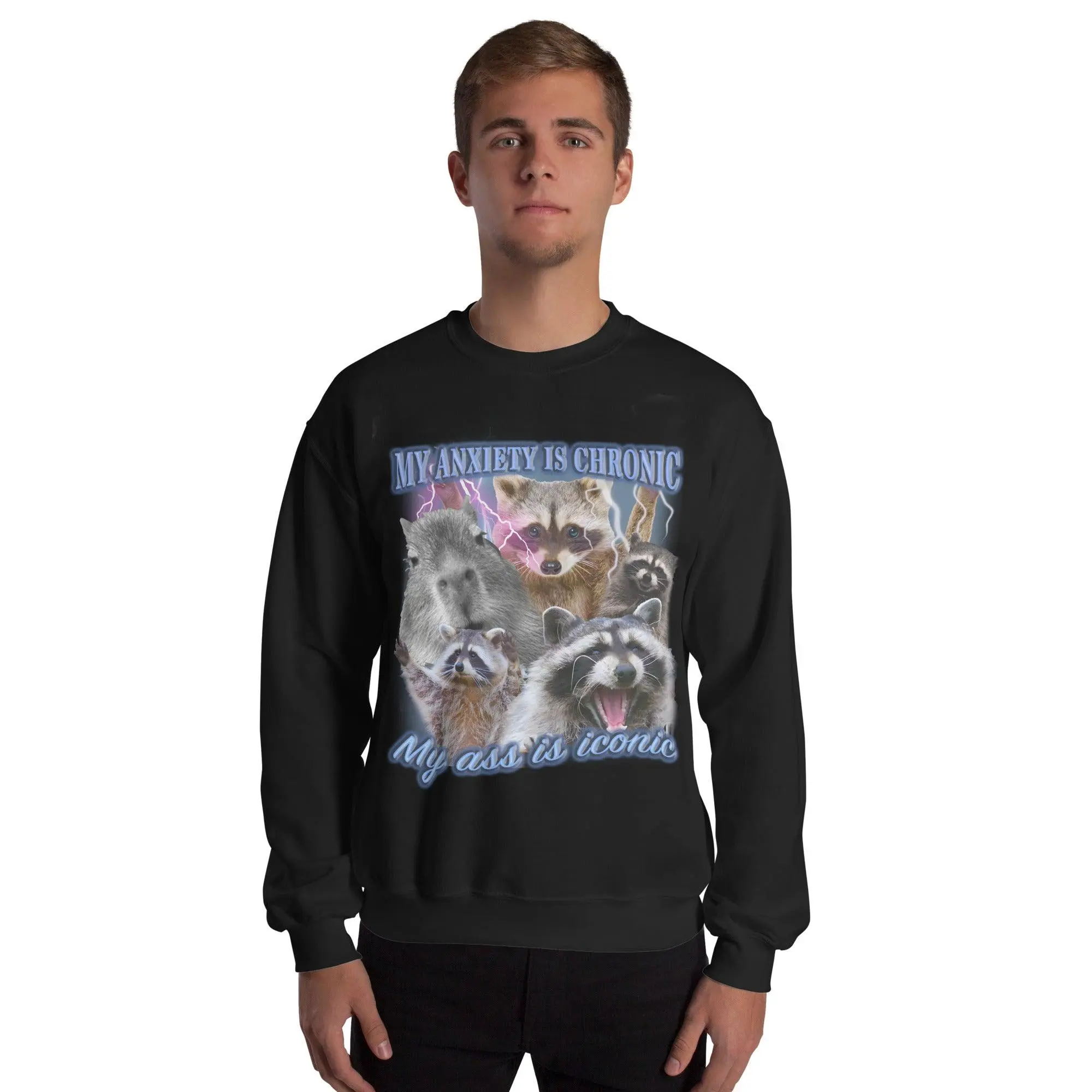 Anxiety Chronic Ass Iconic Sweatshirt - Image 10