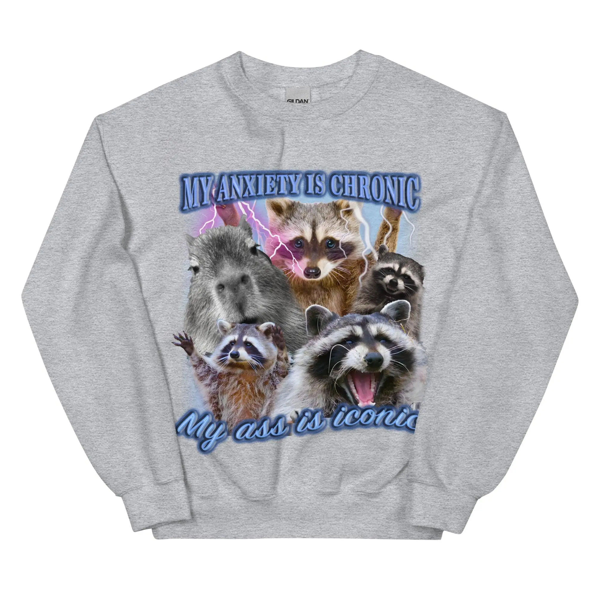 Anxiety Chronic Ass Iconic Sweatshirt - Image 7