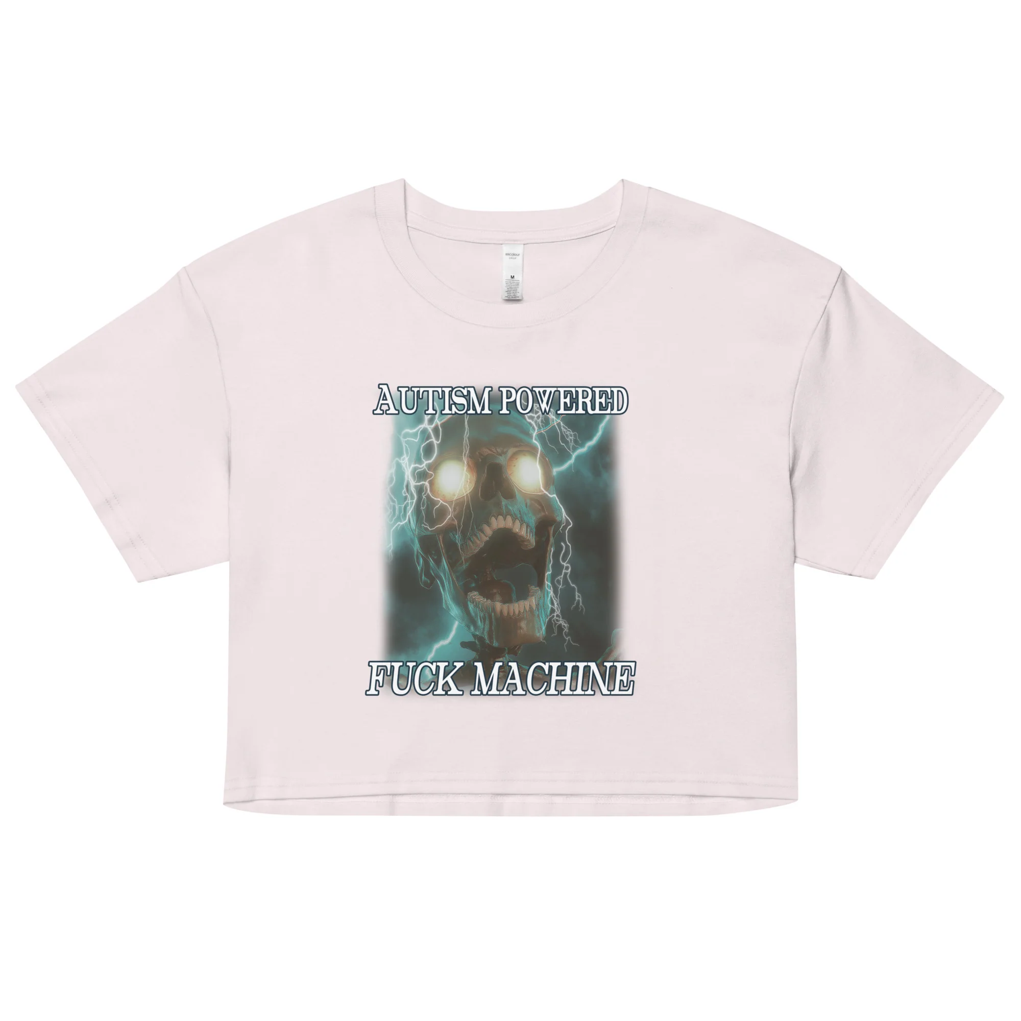 Autism Powered Fuck Machine Women’s crop top - Image 4