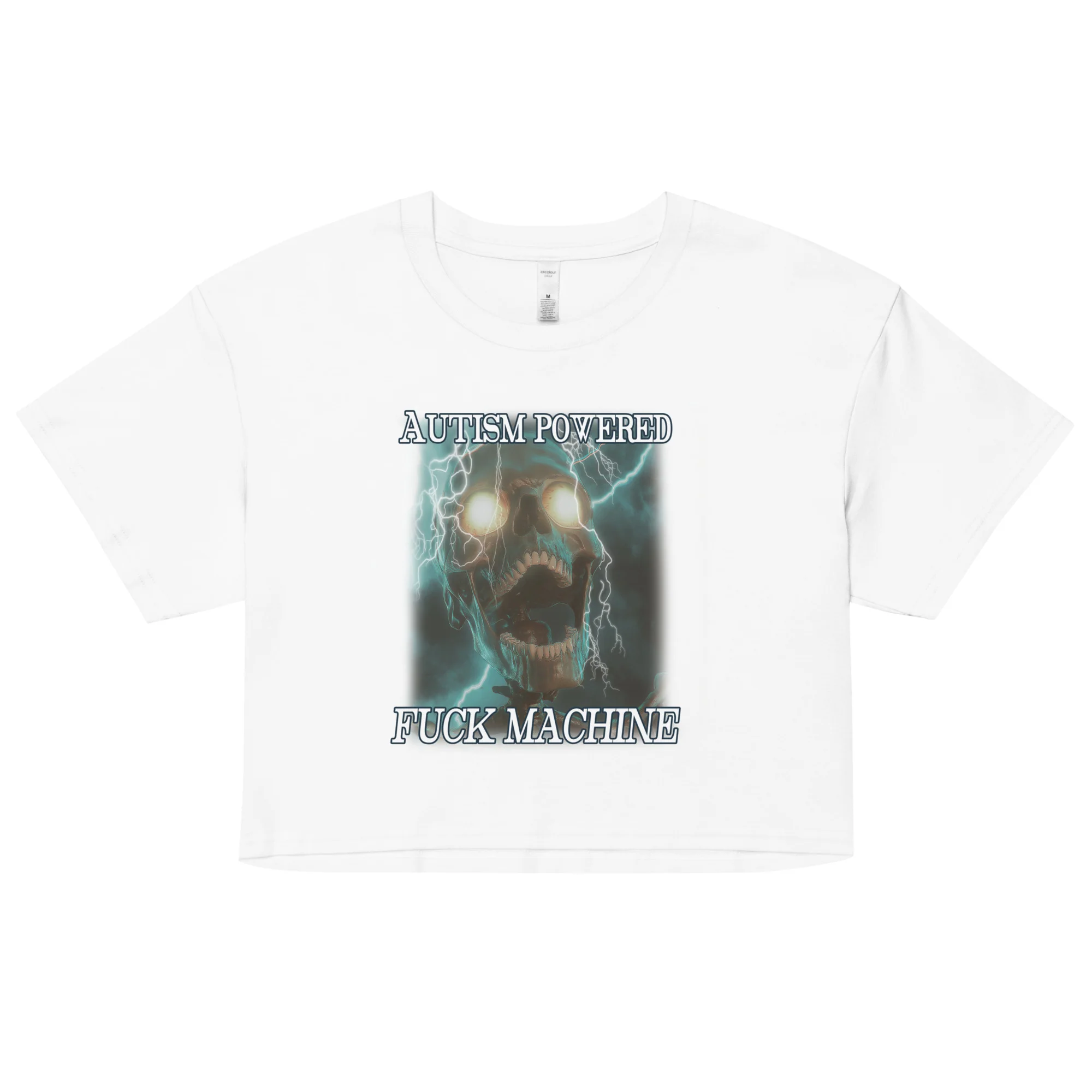 Autism Powered Fuck Machine Women’s crop top - Image 5