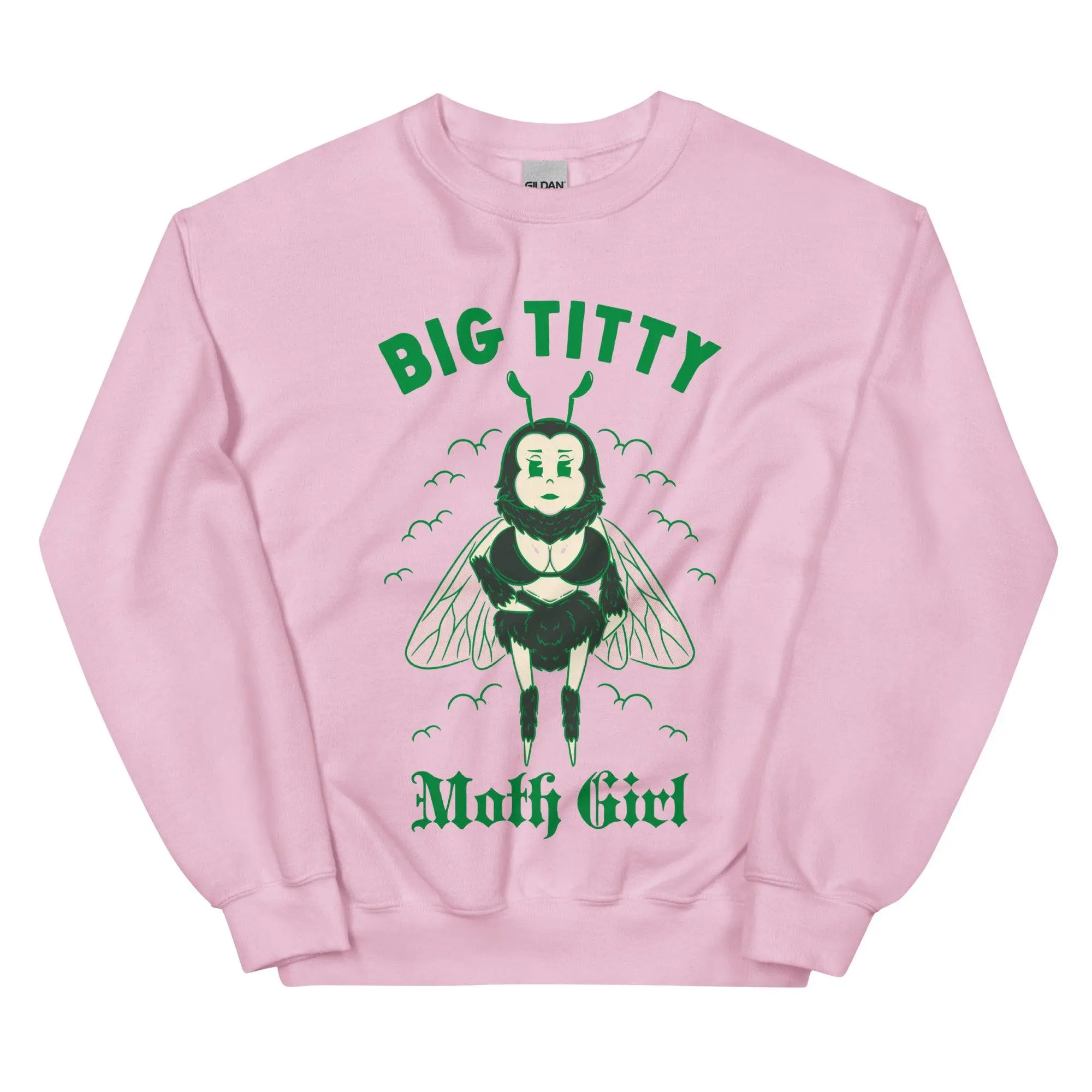 Big Titty Moth Girl Sweatshirt - Image 8