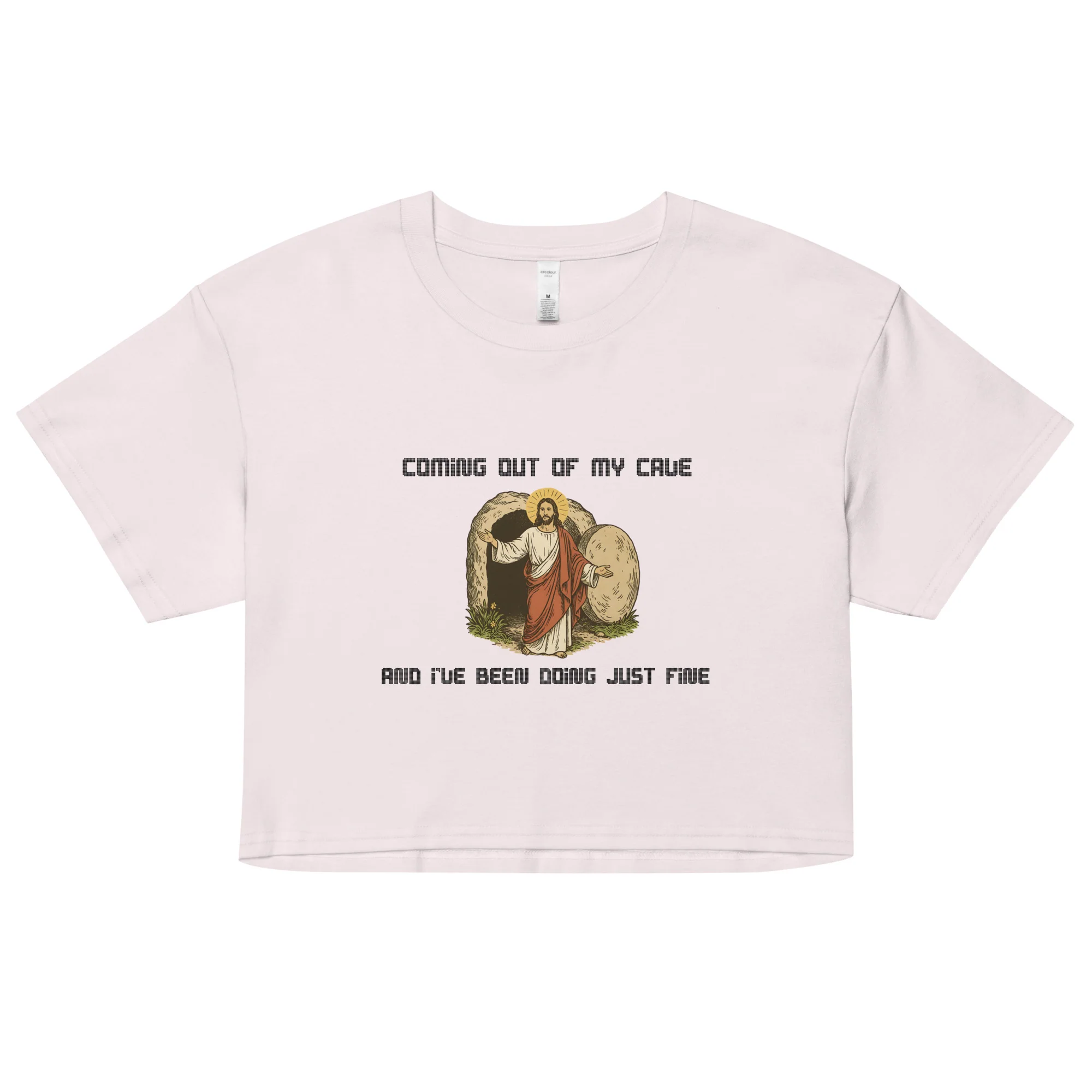 Coming out of my Cave and I've been doing just fine Women’s crop top - Image 4