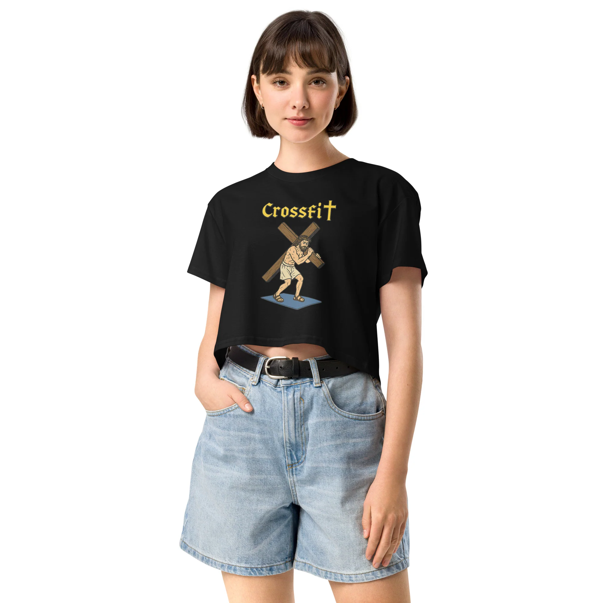 Crossfit Jesus Women’s crop top - Image 6