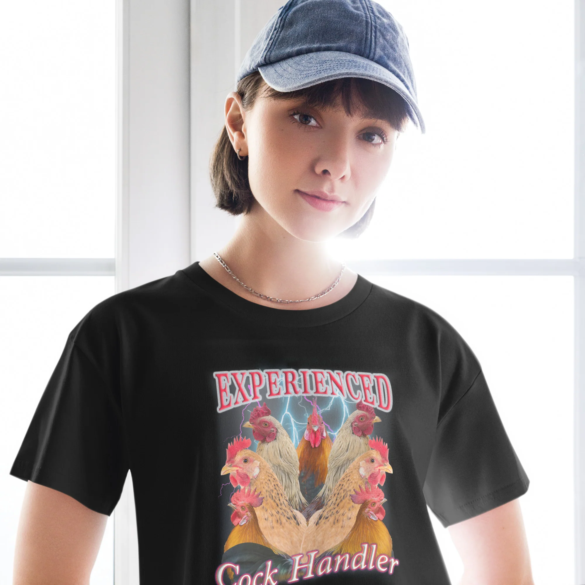 Experienced Cock Handler (OG design!) Women’s crop top - Image 6