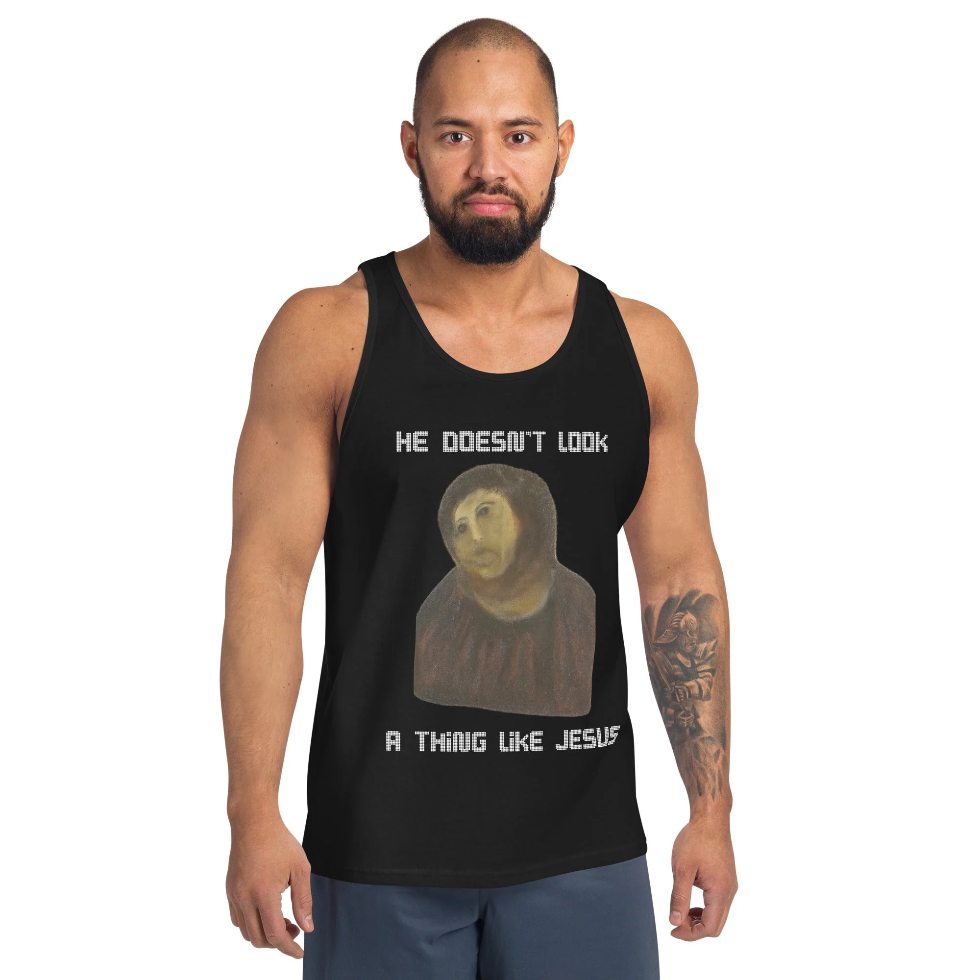 He doesn't look a thing like Jesus Tank Top - Image 3