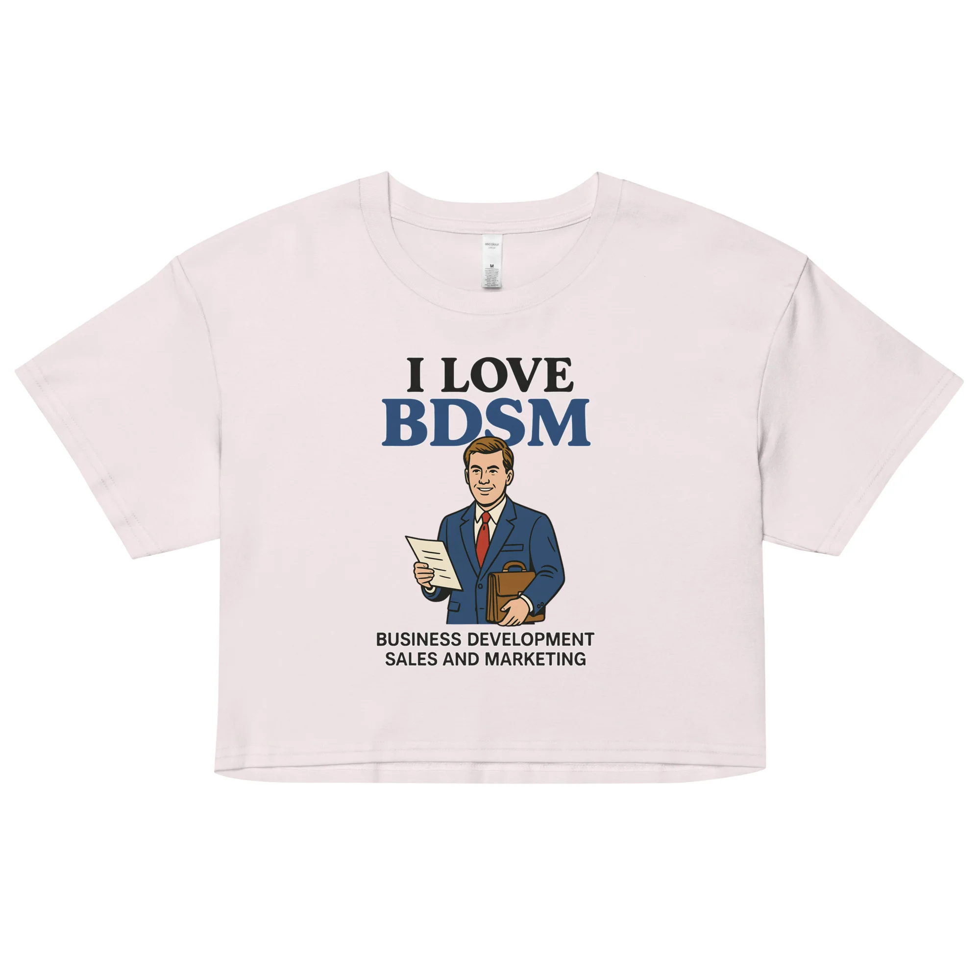 I Love BDSM - Business Development Sales and Marketing large Women’s crop top - Image 4