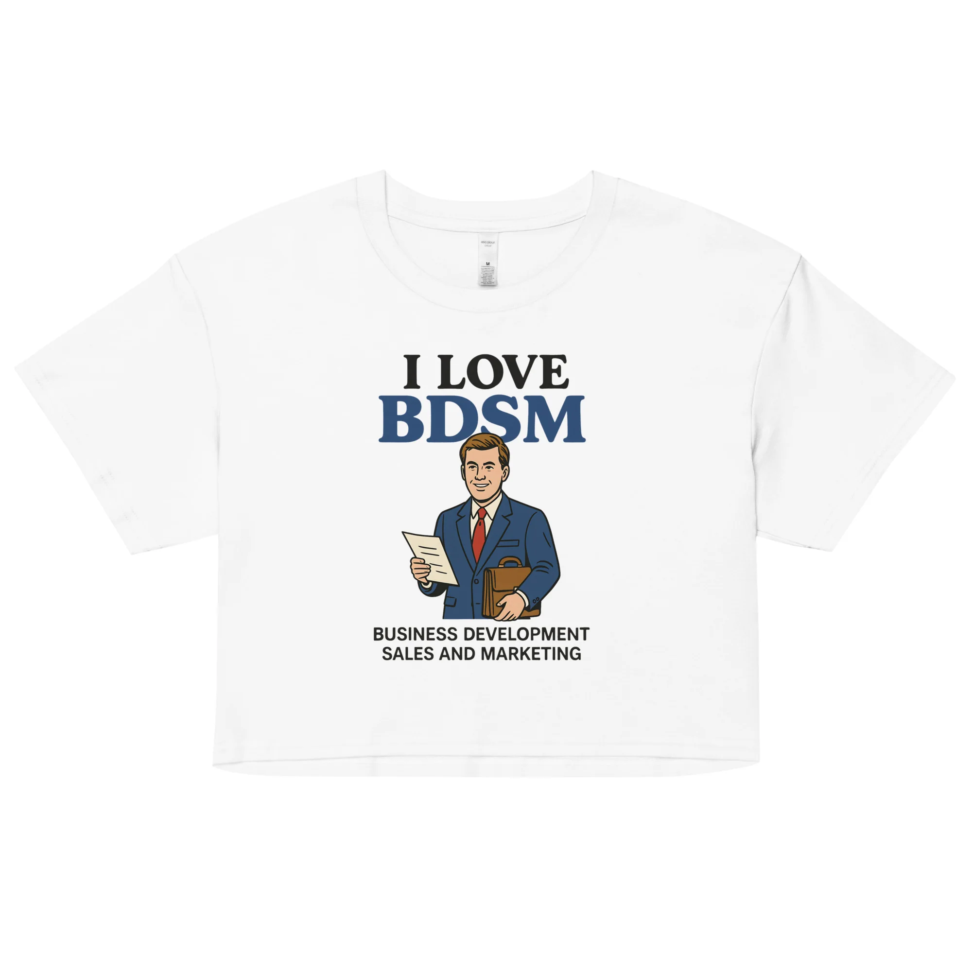 I Love BDSM - Business Development Sales and Marketing large Women’s crop top - Image 5