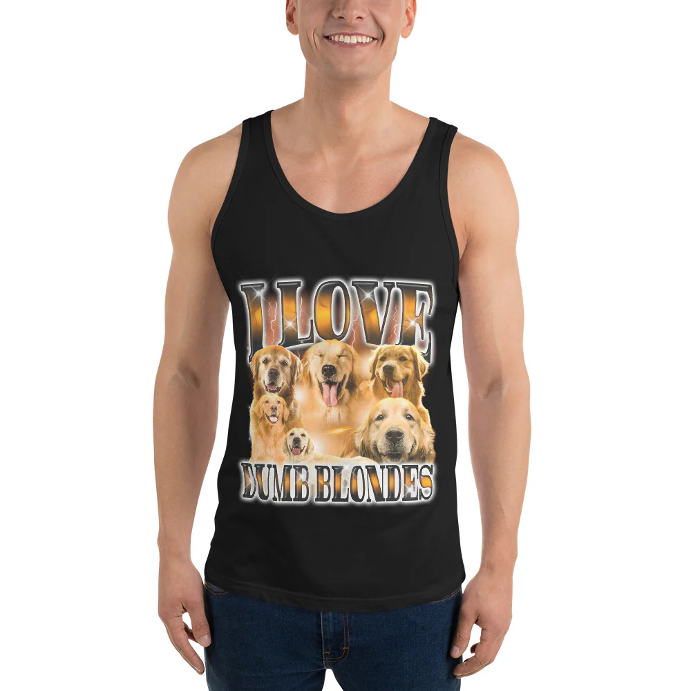 I Love Dumb Blondes Tank Top - Image 3